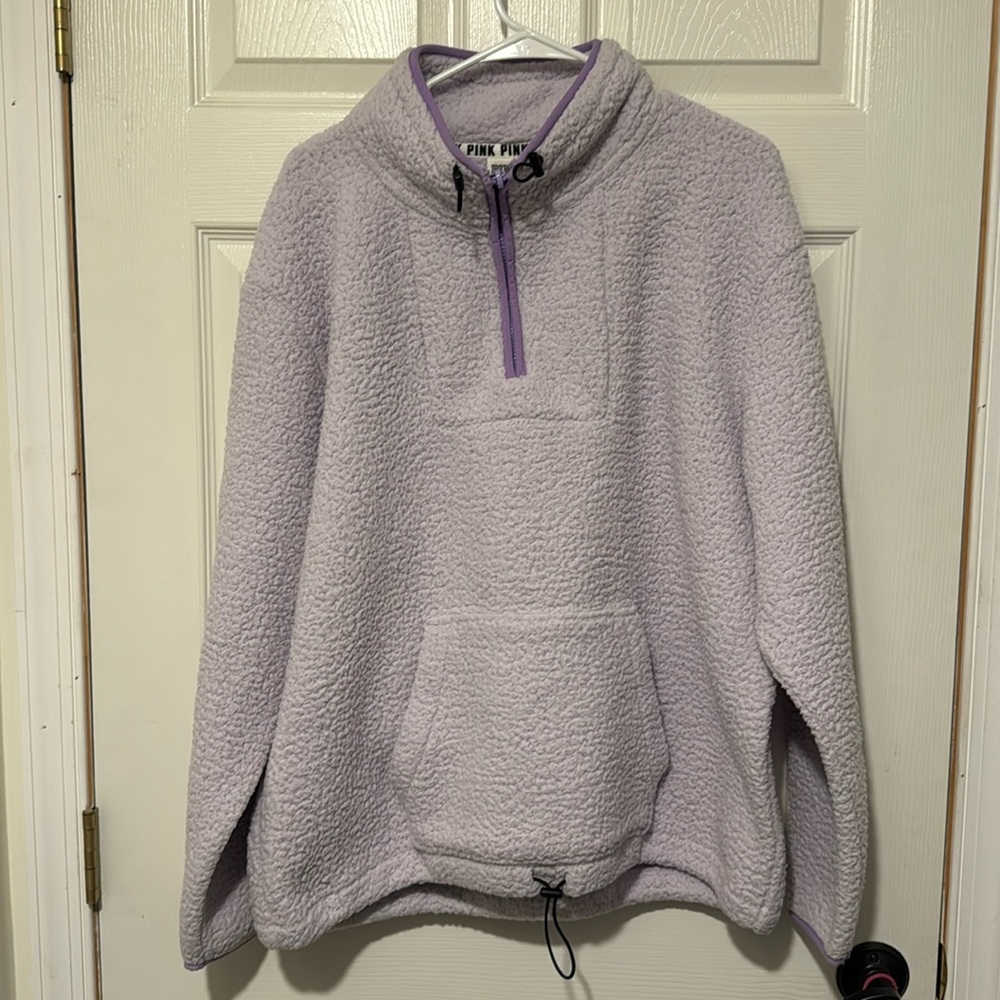 PINK 1/4 zip fleece